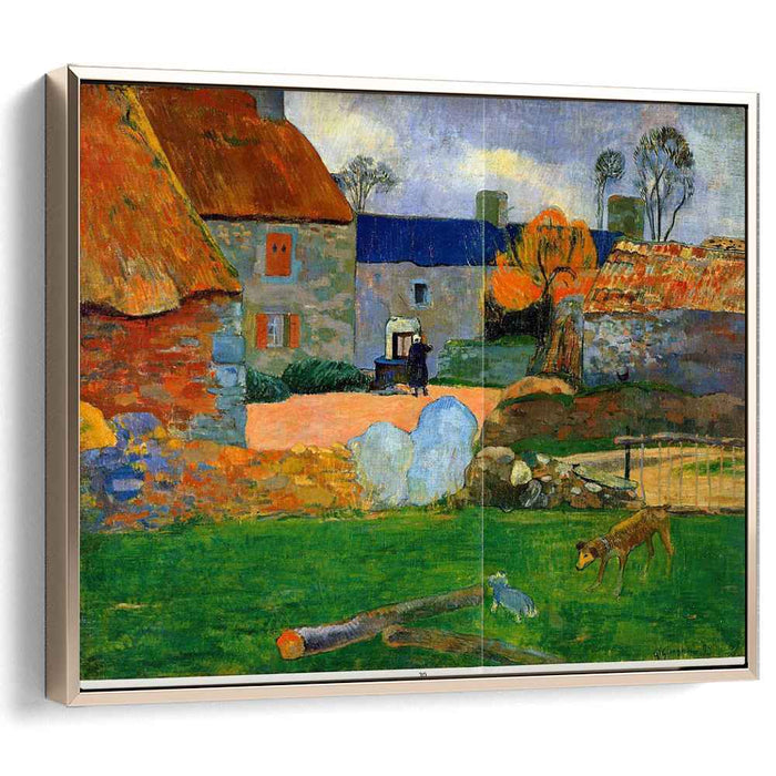 A blue roof (Farm in Pouldu) (1890) by Paul Gauguin