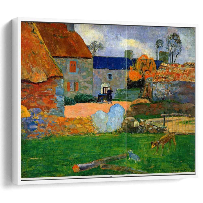 A blue roof (Farm in Pouldu) (1890) by Paul Gauguin