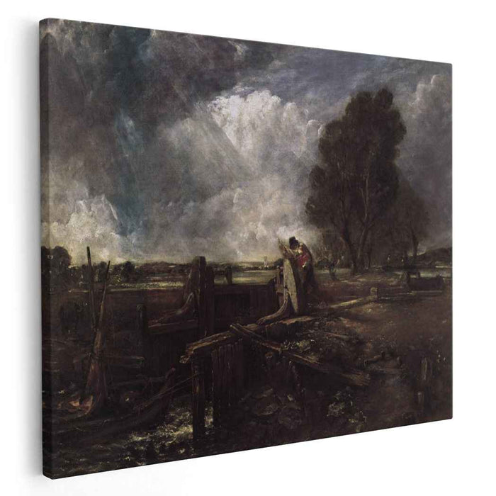 A Boat at the Sluice by John Constable