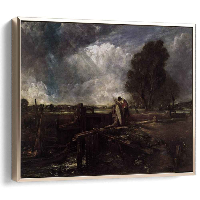 A Boat at the Sluice by John Constable