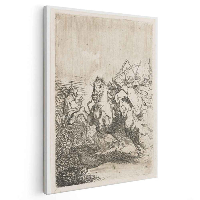 A cavalry fight (1632) by Rembrandt