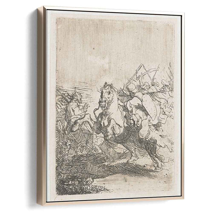 A cavalry fight (1632) by Rembrandt