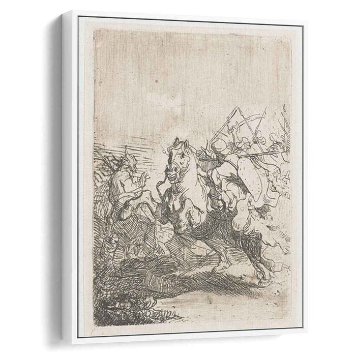 A cavalry fight (1632) by Rembrandt