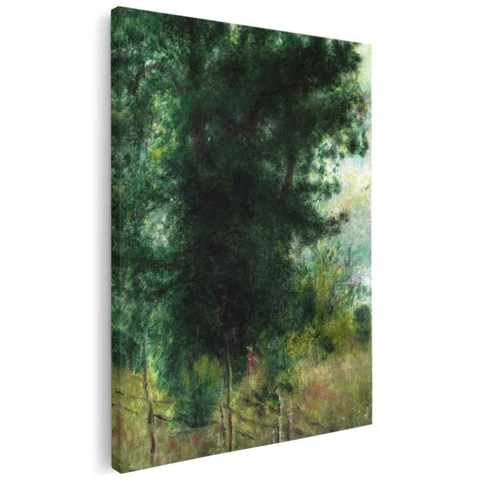 A Fence in the Forest (1878) by Pierre-Auguste Renoir