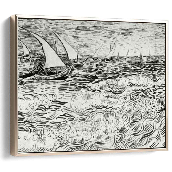 A Fishing Boat at Sea (1888) by Vincent van Gogh