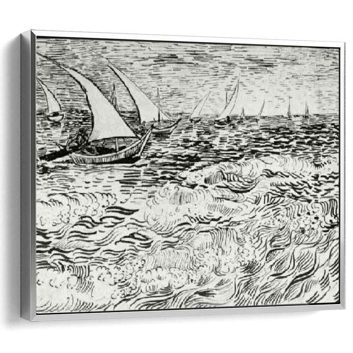 A Fishing Boat at Sea (1888) by Vincent van Gogh