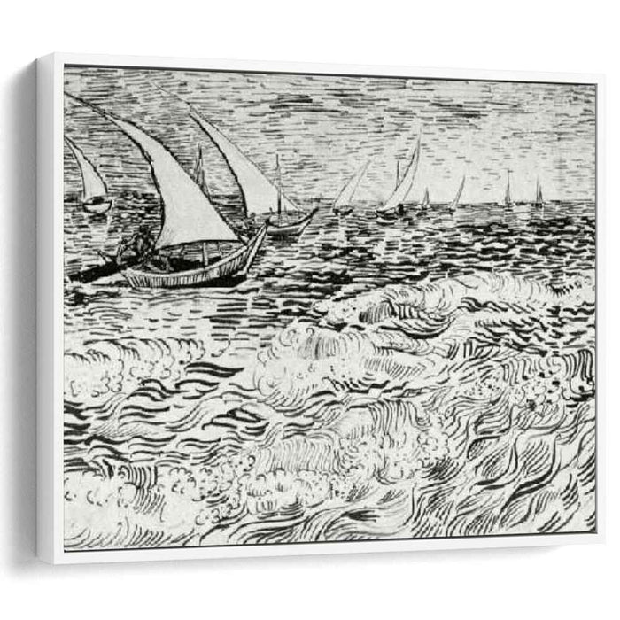 A Fishing Boat at Sea (1888) by Vincent van Gogh