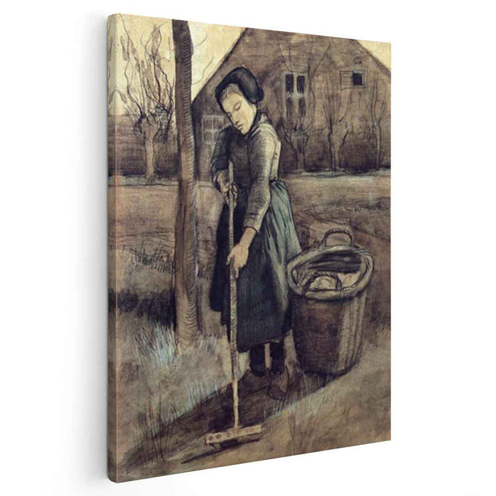 A Girl Raking (1881) by Vincent van Gogh