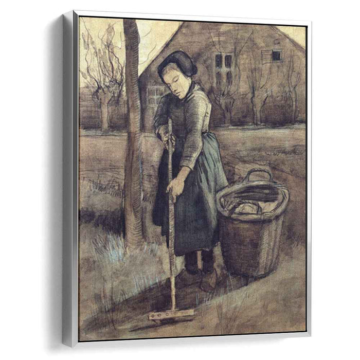 A Girl Raking (1881) by Vincent van Gogh