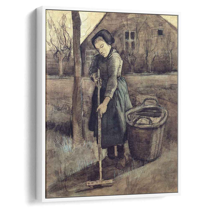 A Girl Raking (1881) by Vincent van Gogh