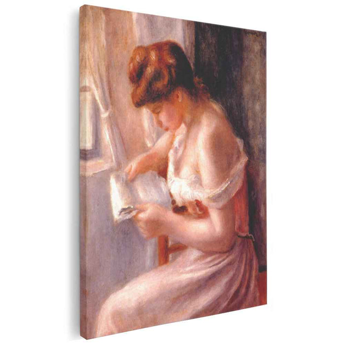 A girl reading (1891) by Pierre-Auguste Renoir