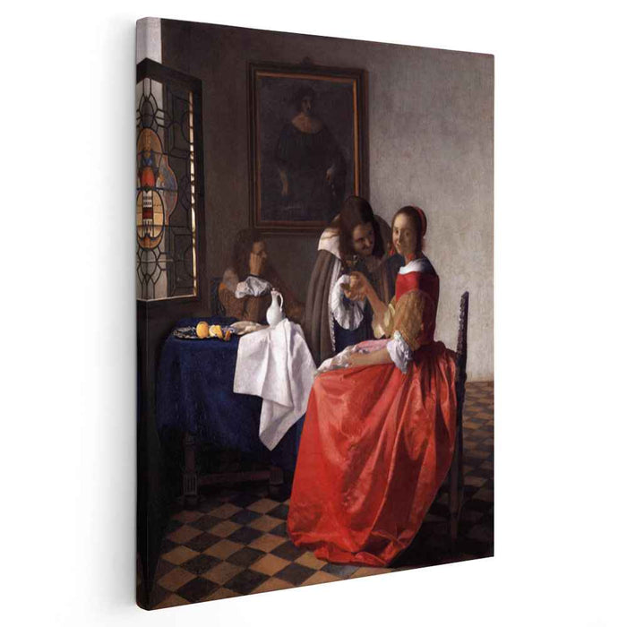 A Lady and Two Gentlemen (1659) by Johannes Vermeer