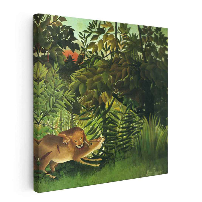 A Lion Devouring its Prey (1905) by Henri Rousseau
