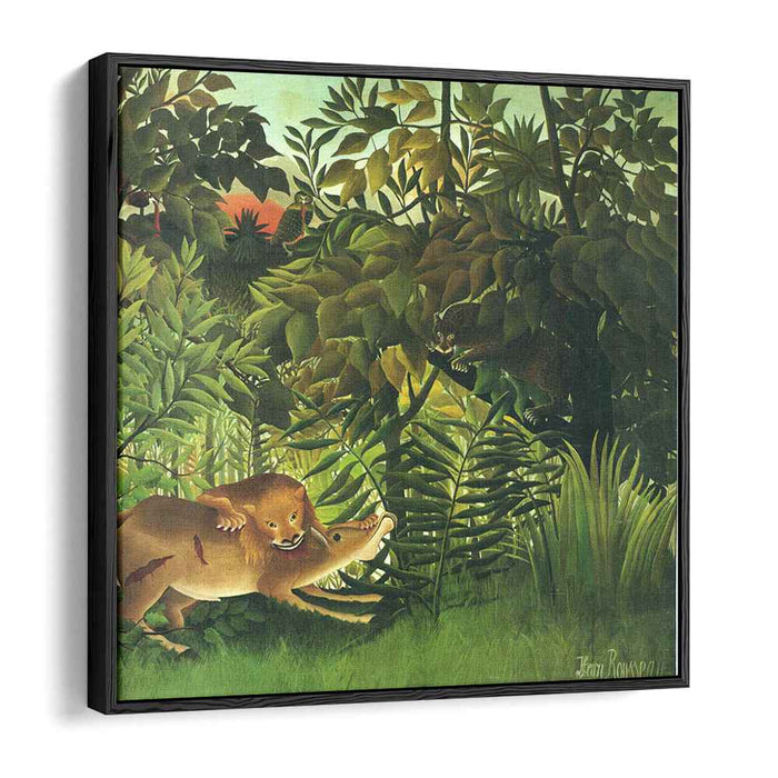 A Lion Devouring its Prey (1905) by Henri Rousseau
