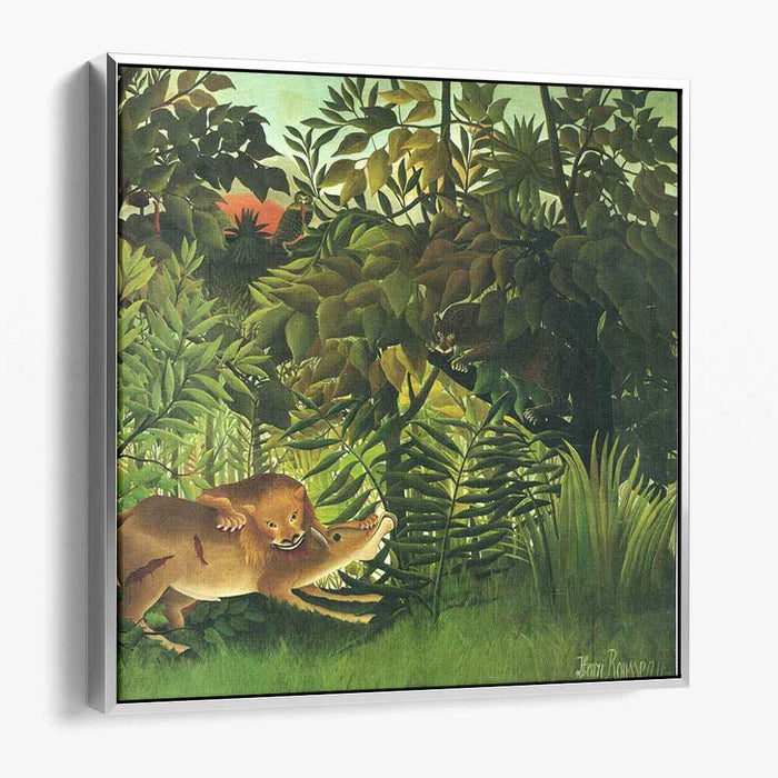 A Lion Devouring its Prey (1905) by Henri Rousseau