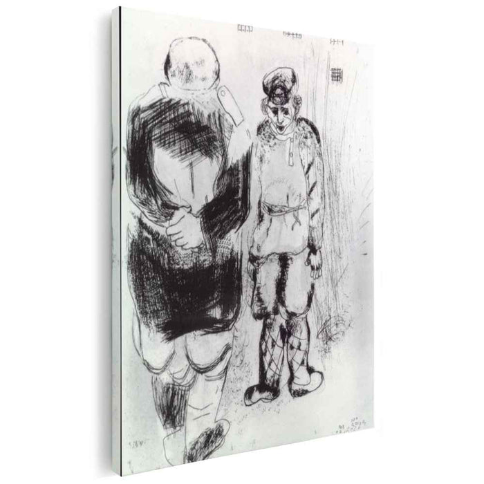 A man without passport with policeman (1923) by Marc Chagall