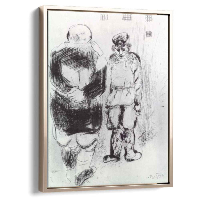A man without passport with policeman (1923) by Marc Chagall