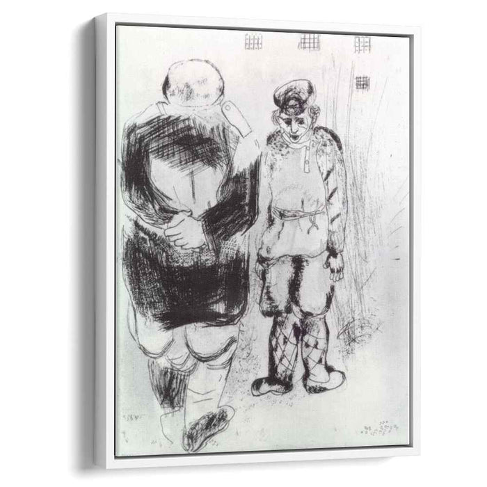 A man without passport with policeman (1923) by Marc Chagall