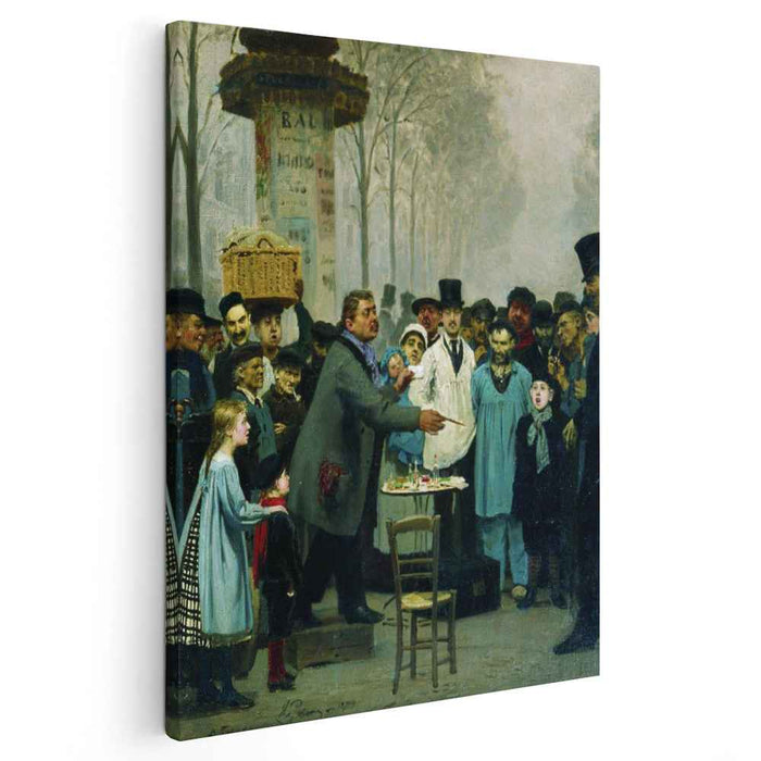 A Newspaper Seller in Paris (1873) by Ilya Repin