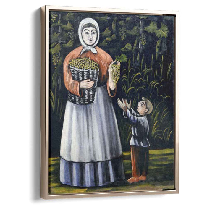 Peasant woman with boy by Niko Pirosmani