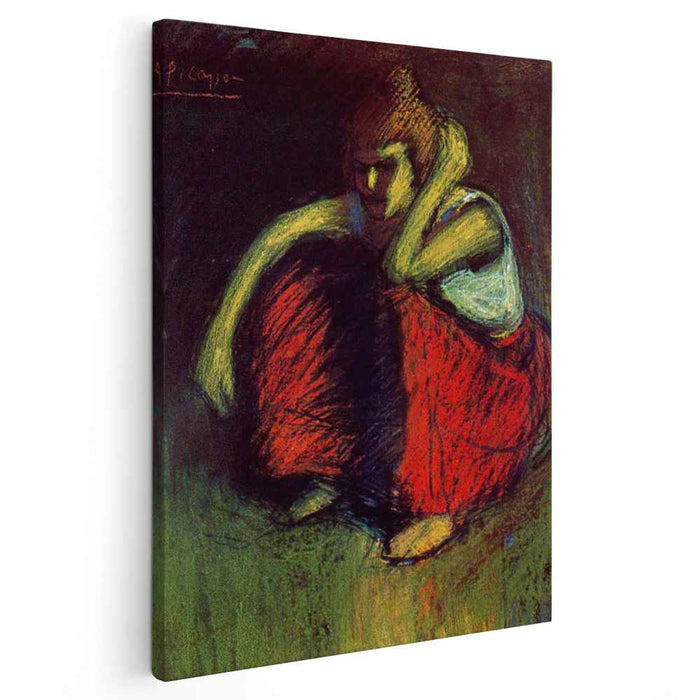 A red skirt (1901) by Pablo Picasso