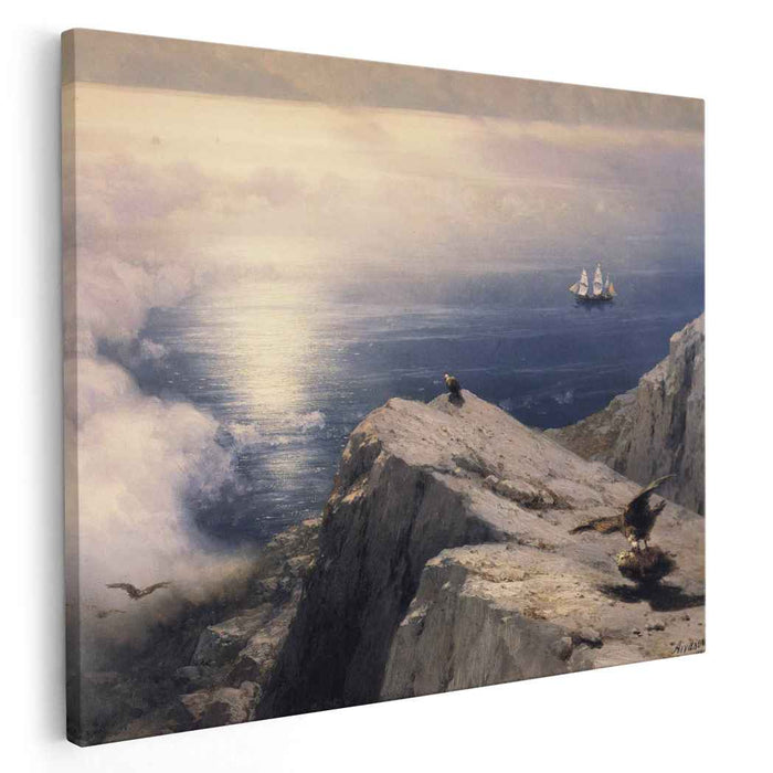 A Rocky Coastal Landscape in the Aegean (1884) by Ivan Aivazovsky