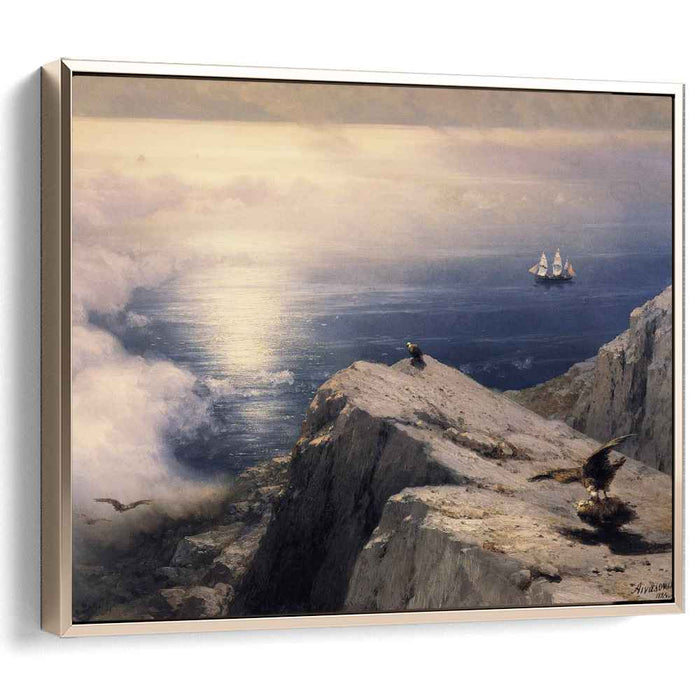 A Rocky Coastal Landscape in the Aegean (1884) by Ivan Aivazovsky