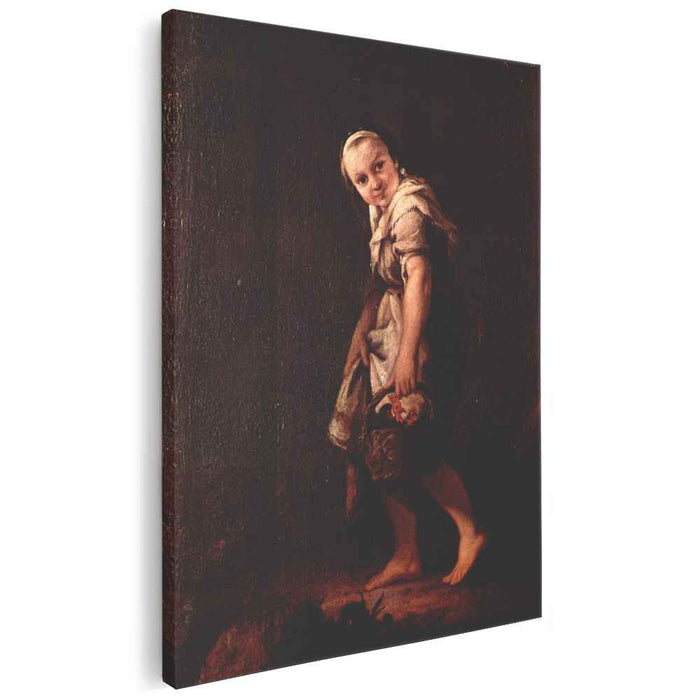A Shepherd girl with a basket by Pietro Longhi