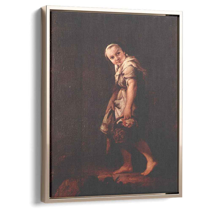 A Shepherd girl with a basket by Pietro Longhi