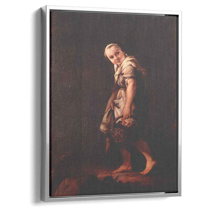 A Shepherd girl with a basket by Pietro Longhi