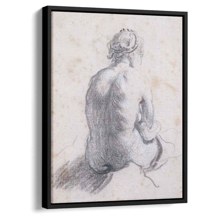 A Study of a Female Nude Seen from the Back (1634) by Rembrandt