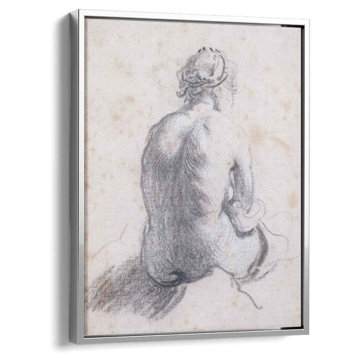 A Study of a Female Nude Seen from the Back (1634) by Rembrandt