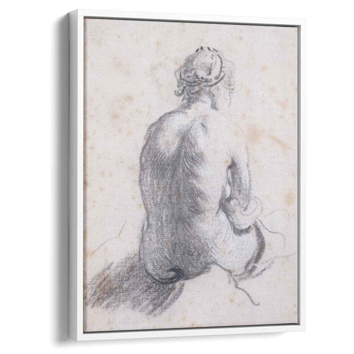 A Study of a Female Nude Seen from the Back (1634) by Rembrandt