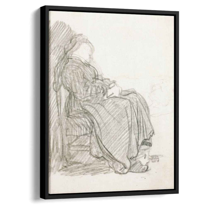 A Study of a Woman Asleep (1630) by Rembrandt