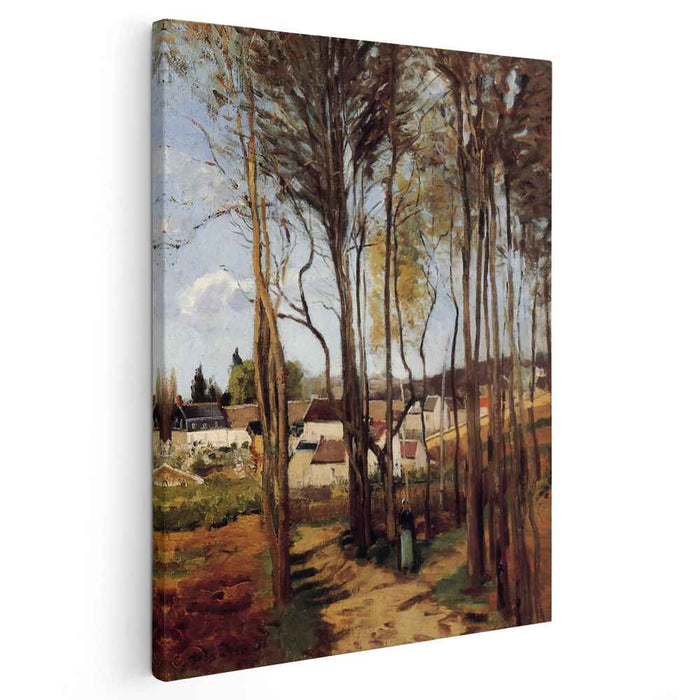 A Village through the Trees (1868) by Camille Pissarro