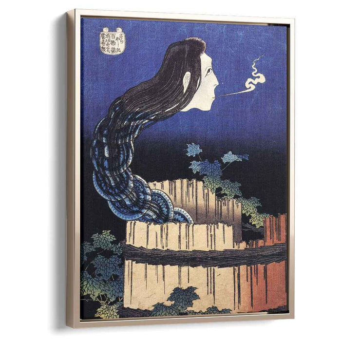 A woman ghost appeared from a well by Katsushika Hokusai