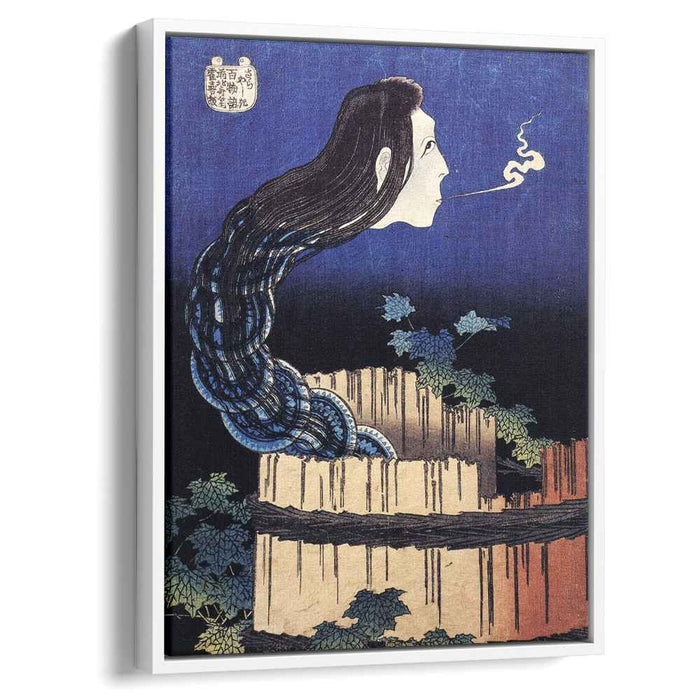 A woman ghost appeared from a well by Katsushika Hokusai