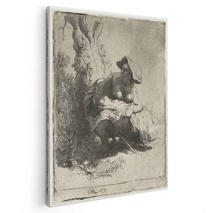 A woman making water (1631) by Rembrandt