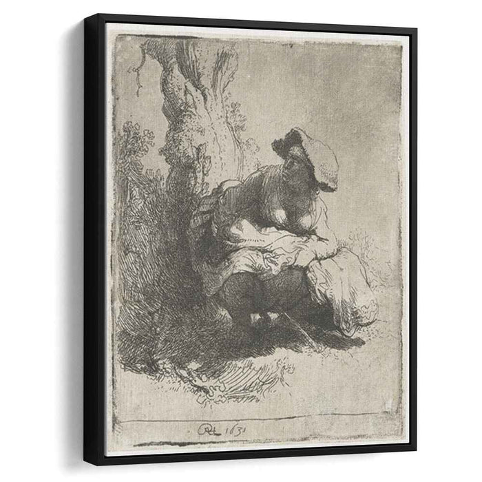 A woman making water (1631) by Rembrandt