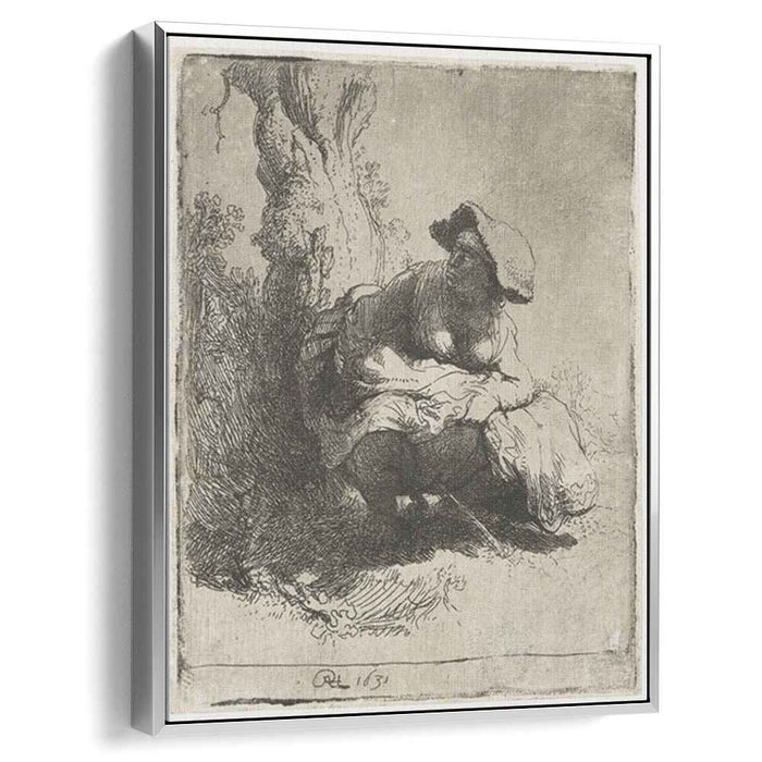 A woman making water (1631) by Rembrandt