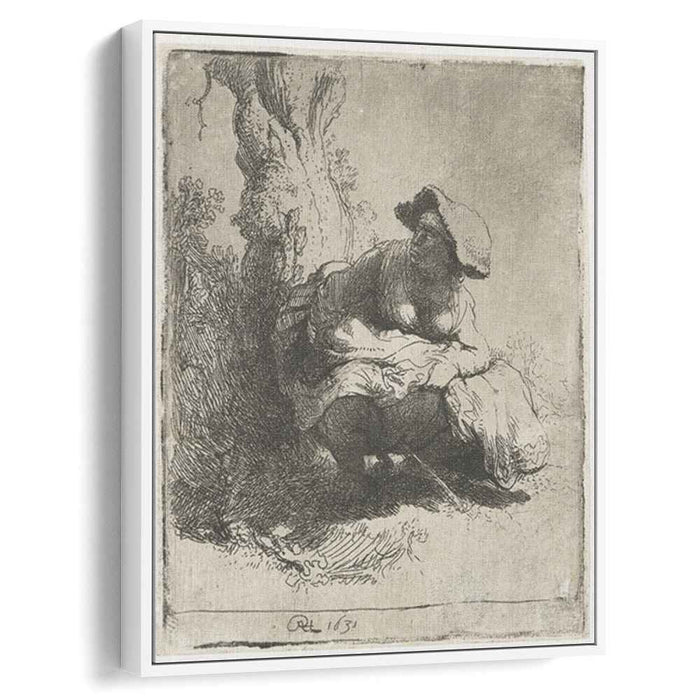 A woman making water (1631) by Rembrandt