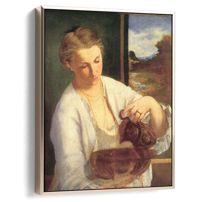 A woman pouring water (Study of Suzanne Leenhoff) (1858) by Edouard Manet