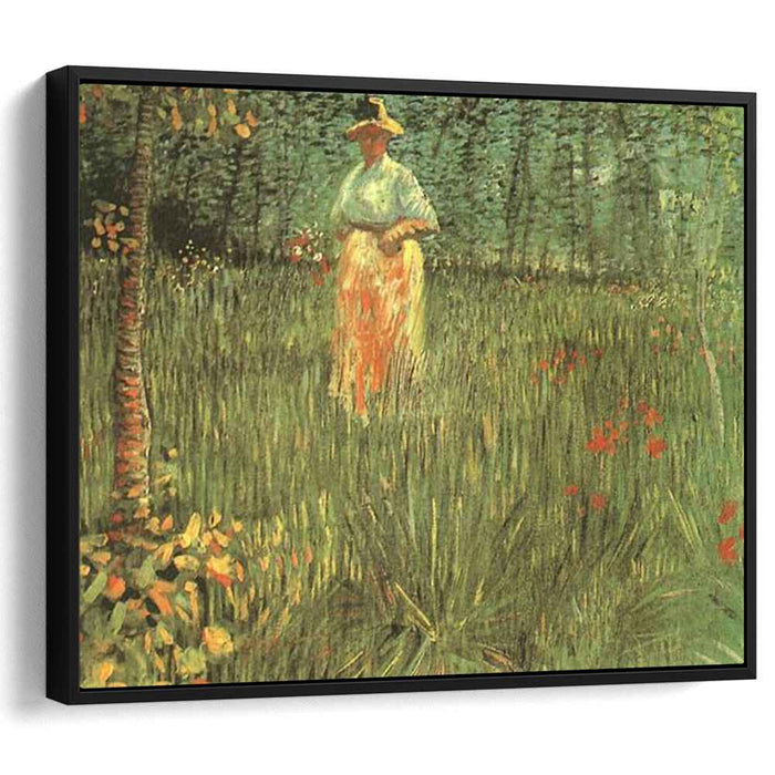 A woman walking in garden (1887) by Vincent van Gogh