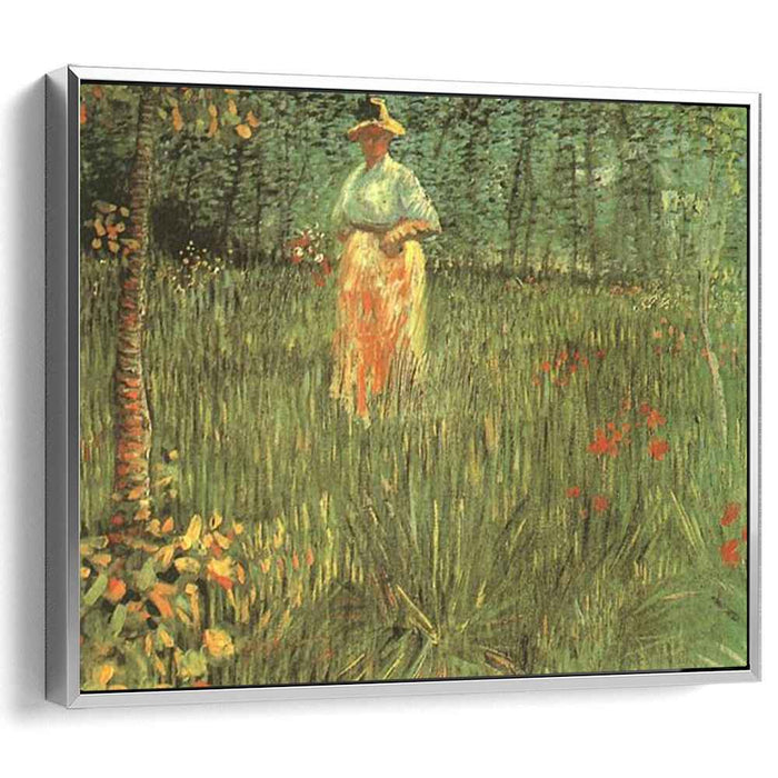 A woman walking in garden (1887) by Vincent van Gogh
