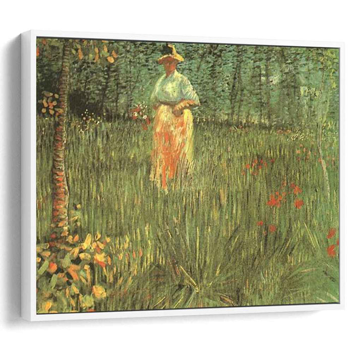 A woman walking in garden (1887) by Vincent van Gogh