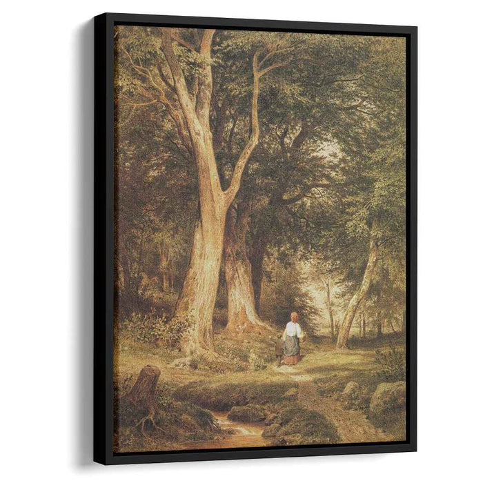 A woman with a boy in the forest (1868) by Ivan Shishkin