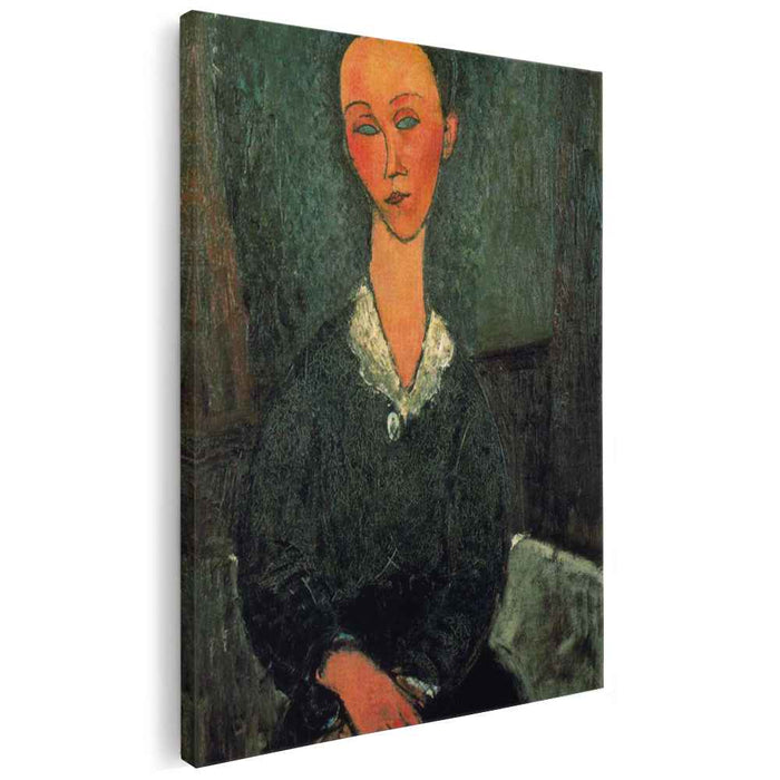 A woman with white collar (1916) by Amedeo Modigliani