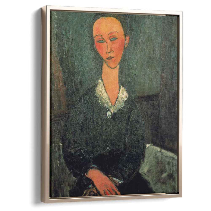 A woman with white collar (1916) by Amedeo Modigliani