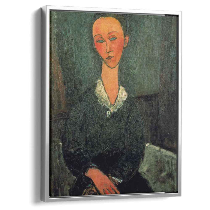 A woman with white collar (1916) by Amedeo Modigliani