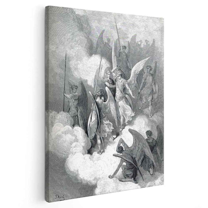 Abdiel and Satan (1868) by Gustave Dore